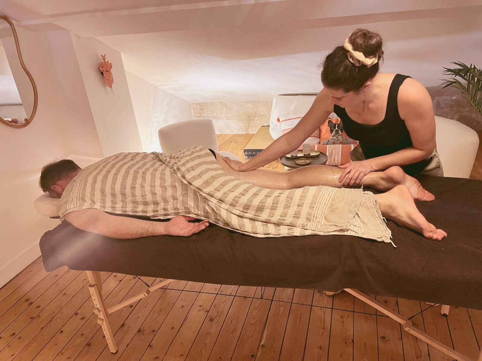 Le cabinet de massage sous les combles, rue Chaperon à Libourne
